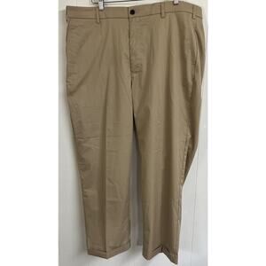 Orvis Ultimate Khakis Pants Pleated Cuffed‎ Dark Beige/Brown Men's 42x29